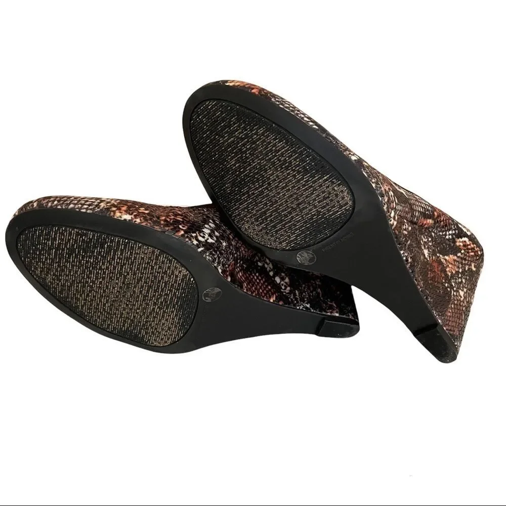 Marco Santi Verona Snakeskin Wedges Size 9.5